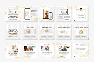 Gold Instagram Carousel Posts Canva