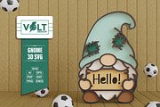 Summer Gnome 3D SVG Multilayered Cut, a Decorative Illustration by Volt_Design (Thumbnail 2 of 3)