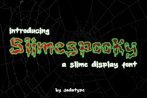 Slimespooky Font Halloween Theme