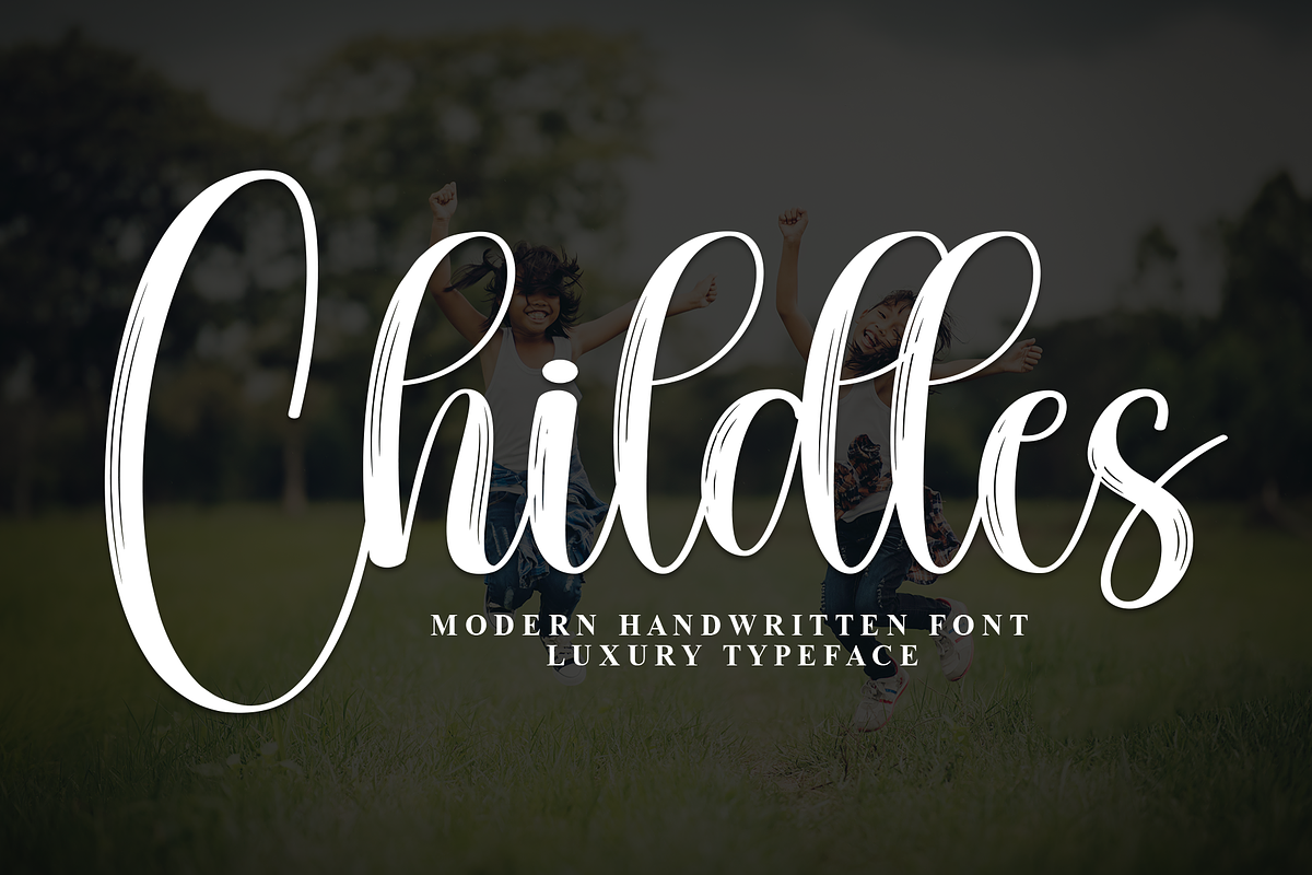 Childles | Script Font, a Handwritten Font by Scratchones (Photo 1 of 8)