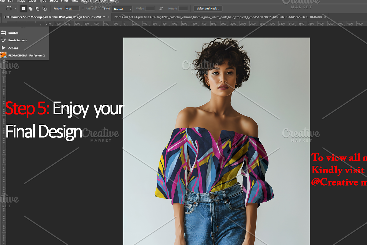 Off Shoulder Top Mockup, an Apparel Mockup by Nora Gad (Photo 14 of 14)