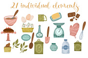 Baking tools clipart set, an Object Illustration by Yelloo Fish (Thumbnail 5 of 6)