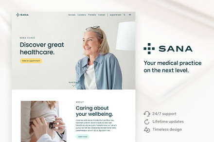 Sana | Medical WordPress Theme, a WordPress Template by Teso