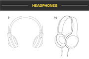 10 Headphones Illustrations, an Object Illustration by Cartoon Lab (Thumbnail 6 of 6)