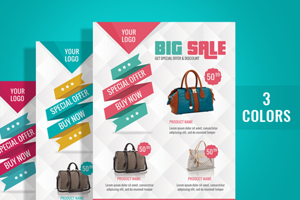 Clean Sale Flyers, a Flyer Template by Nody4Design (Photo 3 of 4)