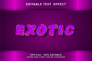 Exotic Text Effect Editable