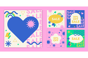 Design with Graphic Memphis Element, an Illustration by the8monkey
