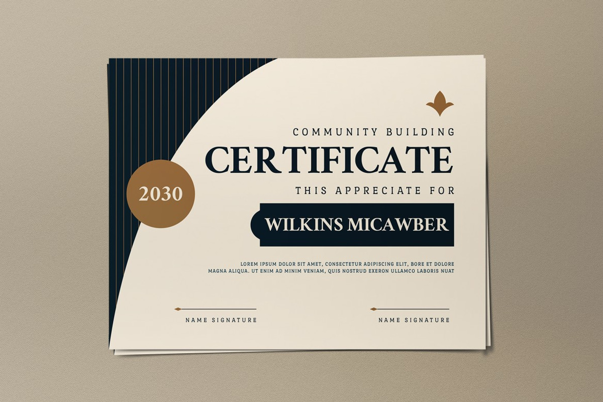 Green Vintage Design Certificate, a Print Template by graphicook (Photo 3 of 3)