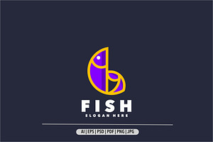 Fish simple logo, a Design Template by Bayuktx
