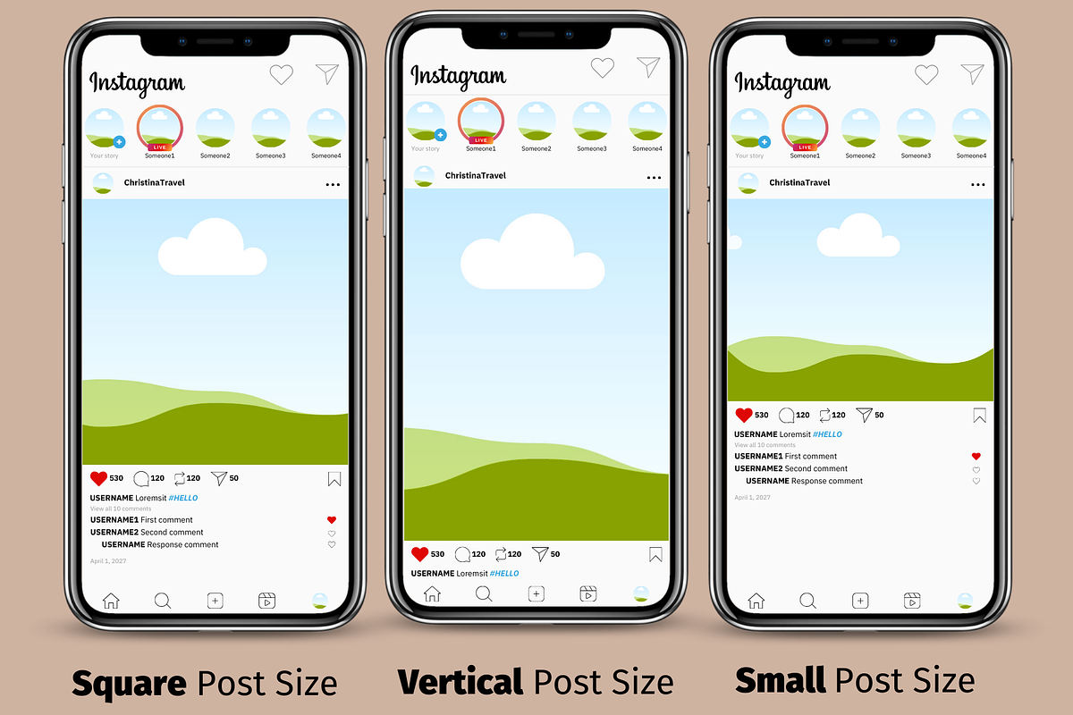 Instagram Mockups Canva Template, a Social Media Template by GraphiCarola (Photo 3 of 7)