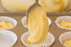 Muffin recipe confectionery background sweet dough