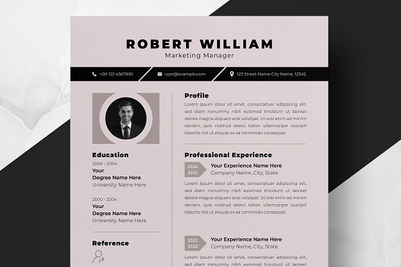Neutral Toned CV Template preview 7