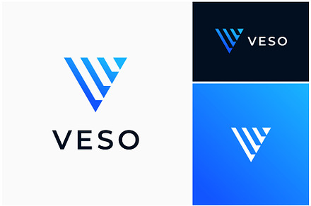 Letter V Geometric Modern Logo, a Branding & Logo Template by sore.studios