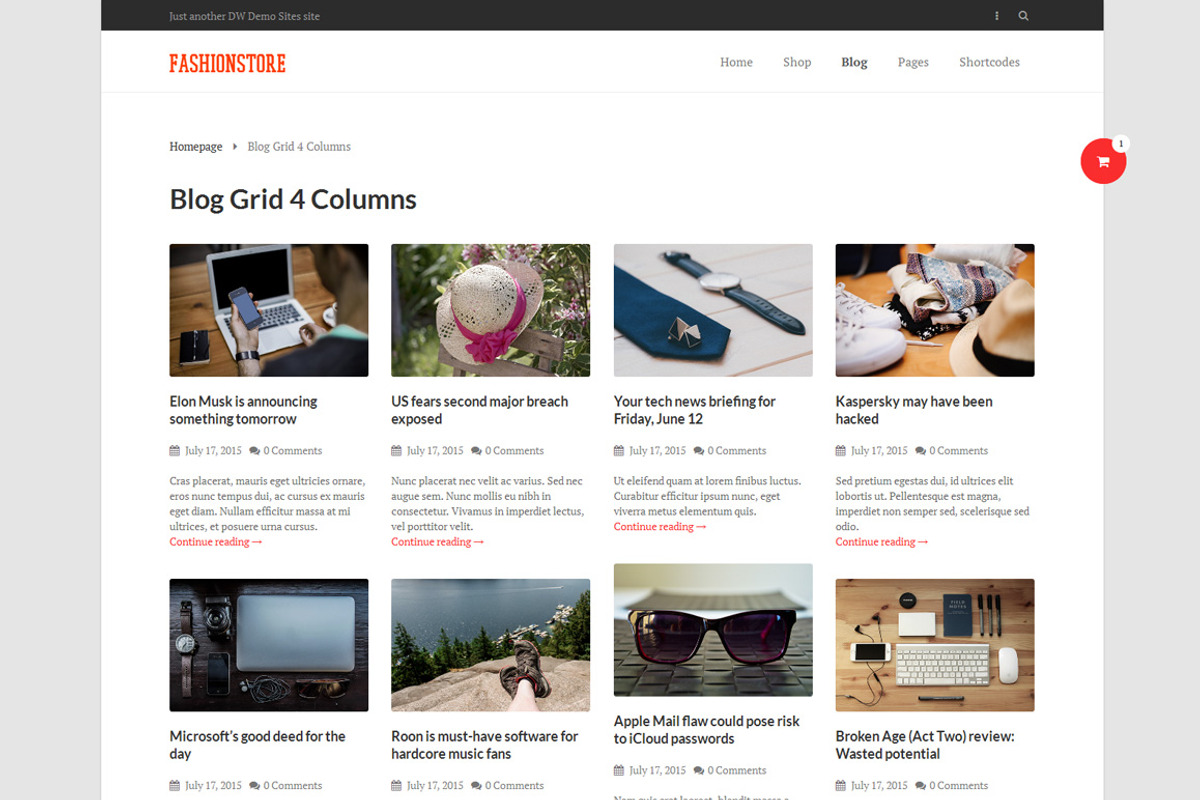 DW FashionStore - WP eCommerce Theme, a WordPress Template by DesignWall (Photo 4 of 6)