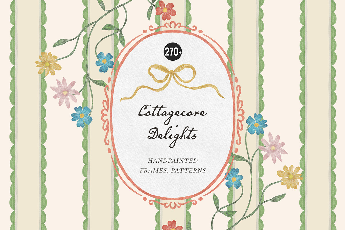 Soft Cottagecore Frames & Patterns, an Object Graphic by SunnyAfternoons (Photo 18 of 18)