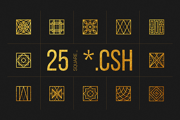 25 Linear Geometric Shapes. Part Iv