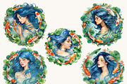 Girl With Koi Fish Clipart Bundle, a Person Illustration by Design Scotch (Thumbnail 5 of 8)
