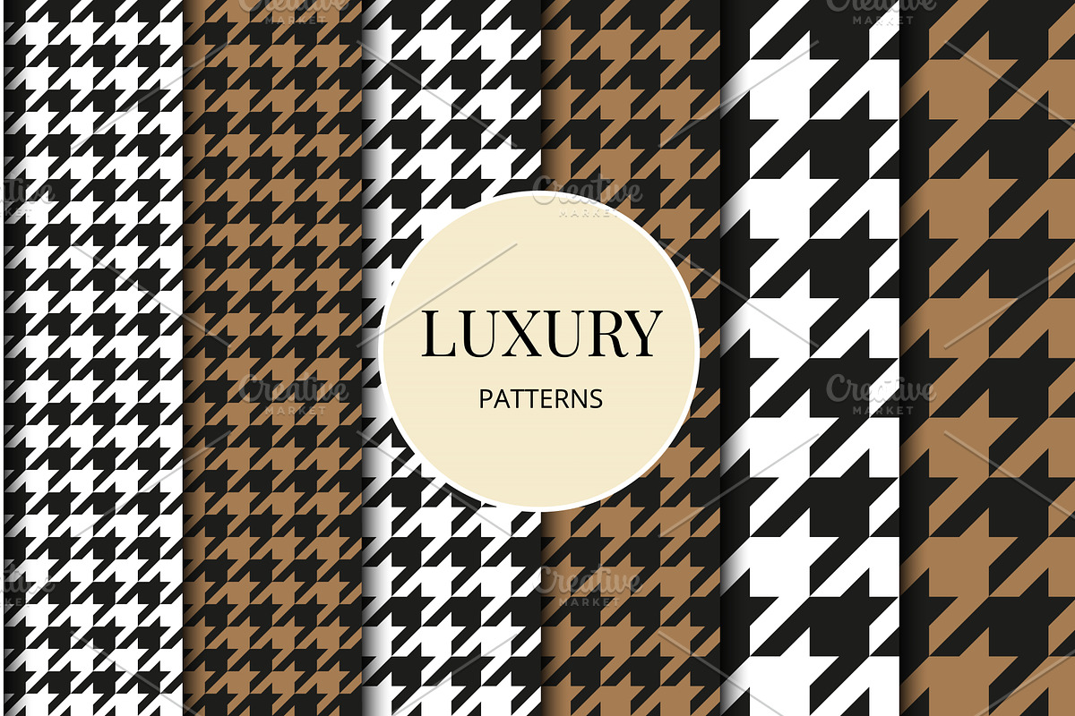 Houndstooth patterns set. Fabric, a Pattern Graphic by COLORFUL