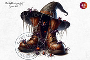 Halloween Character Boots Cliparts, a Seasonal Illustration by ThatsDesignArt (Thumbnail 10 of 10)