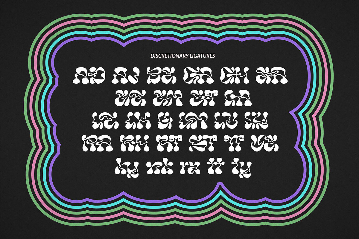 Deep Dope - Psychedelic Liquid Font, a Font by creativemedialab (Photo 9 of 10)