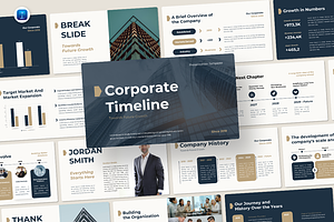 Corporate Timeline Keynote Template, a Presentation Template by QR Design Studio