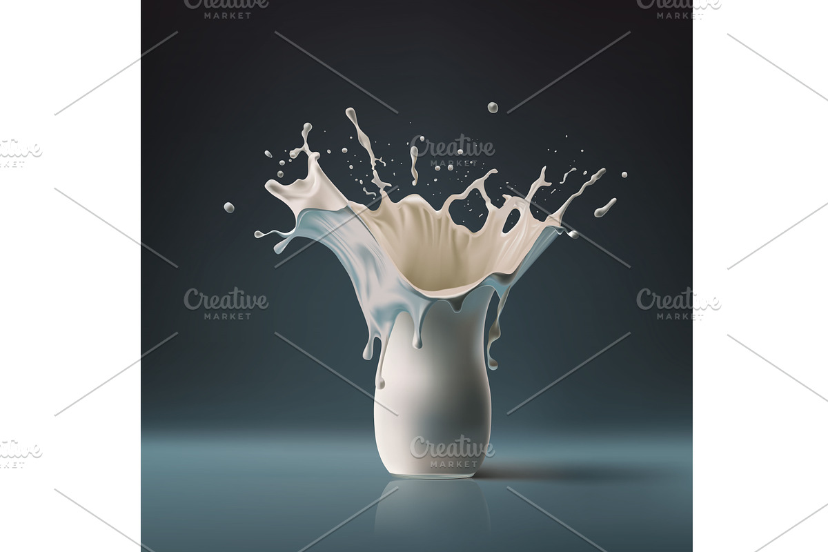 Vector illustration of fresh milk, an Illustration by vectorprro