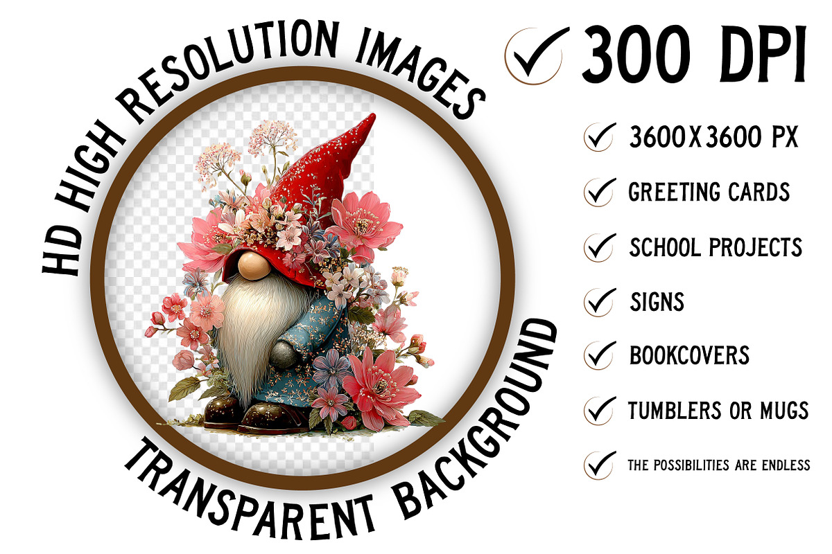 Whimsical Easter Gnome Clipart, an Illustration by Craft Nest (Photo 2 of 10)