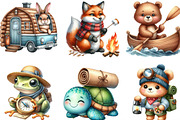 Cute Little Campers Clipart, an Illustration by Designking (Thumbnail 2 of 4)