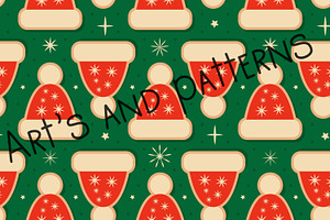 Pattern With Santa Hats