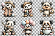 Whimsical Easter Panda Clipart, an Illustration by Sublimation Artist (Thumbnail 3 of 7)