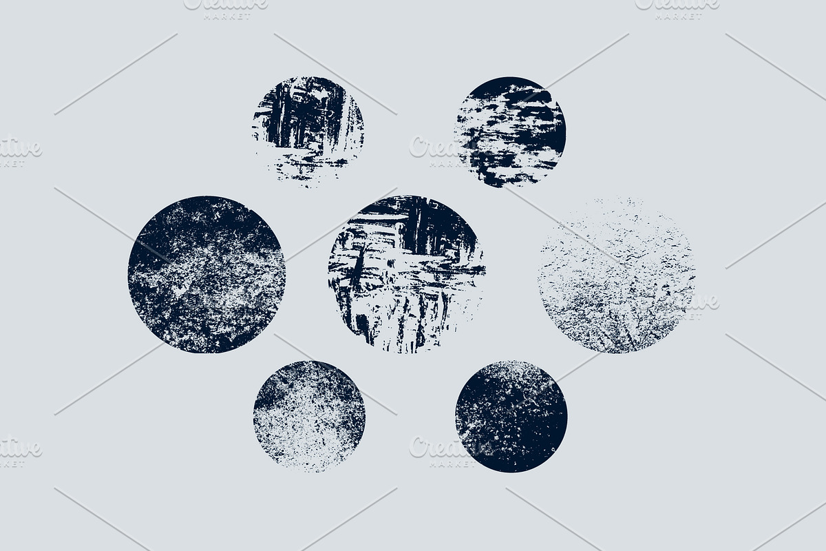 Vector grunge round textures set., a Texture Graphic by PoPaShop (Photo 6 of 6)
