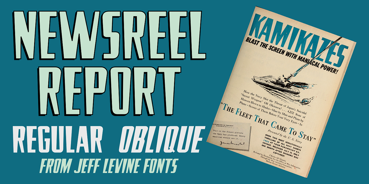 Newsreel Report JNL, a Sans Serif Font by Jeff Levine Fonts (Photo 1 of 5)
