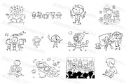 Creative doodle cartoon kids bundle, an Illustration by Bubert Art (Thumbnail 5 of 5)