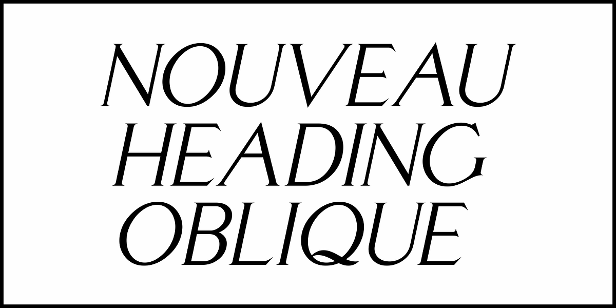 Nouveau Heading JNL, a Font by Jeff Levine Fonts (Photo 4 of 5)