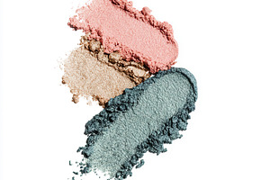Shimmering sparkling various eyeshadow cosmetic powder strokes c, a Photo by Studio ANNA