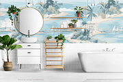 Palm Beach Toile Seamless Pattern, a Pattern Graphic by STUDIO CHOTI (Thumbnail 7 of 9)