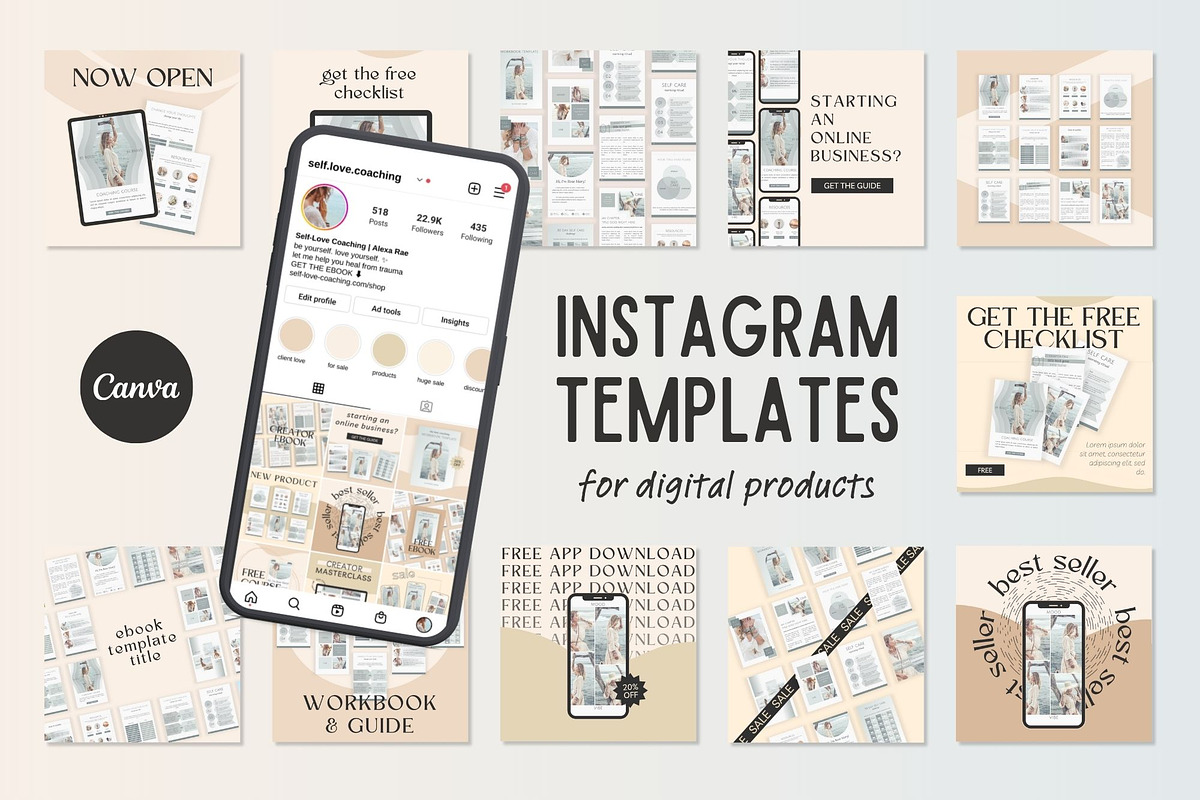 Canva Instagram Posts for Products, a Social Media Template by Made by Melody (Photo 1 of 10)