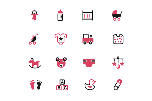16 Baby Product Icons