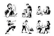 Daily Lifestyle Vector Illustrations, an Illustration by Vector Portal (Thumbnail 4 of 8)