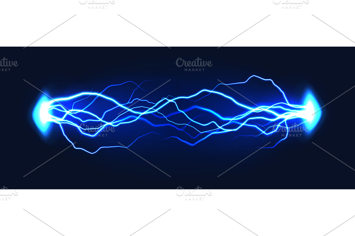 Electric discharge. Thunder bolts, an Illustration by Frogella