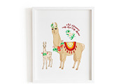 Llama Clipart with red flowers, an Animal Illustration by Nataliapiache (Thumbnail 5 of 5)