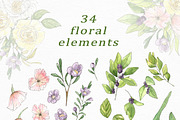Summer Flowers - Watercolor Set, an Illustration by OlgaSerbun (Thumbnail 2 of 8)