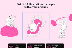 Pinsy Error Illustrations