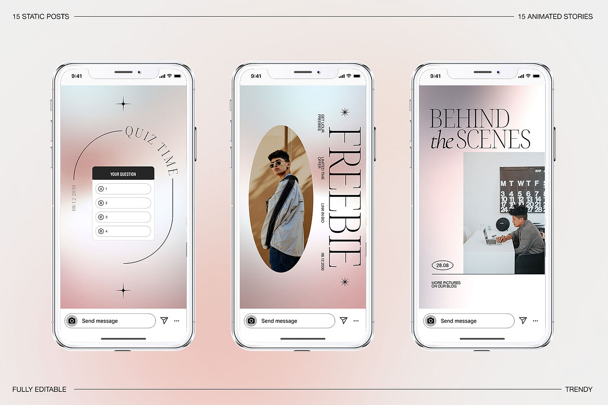 Gradient Aesthetic Insta PSD + Canva, a Social Media Template by Marie T (Photo 9 of 16)