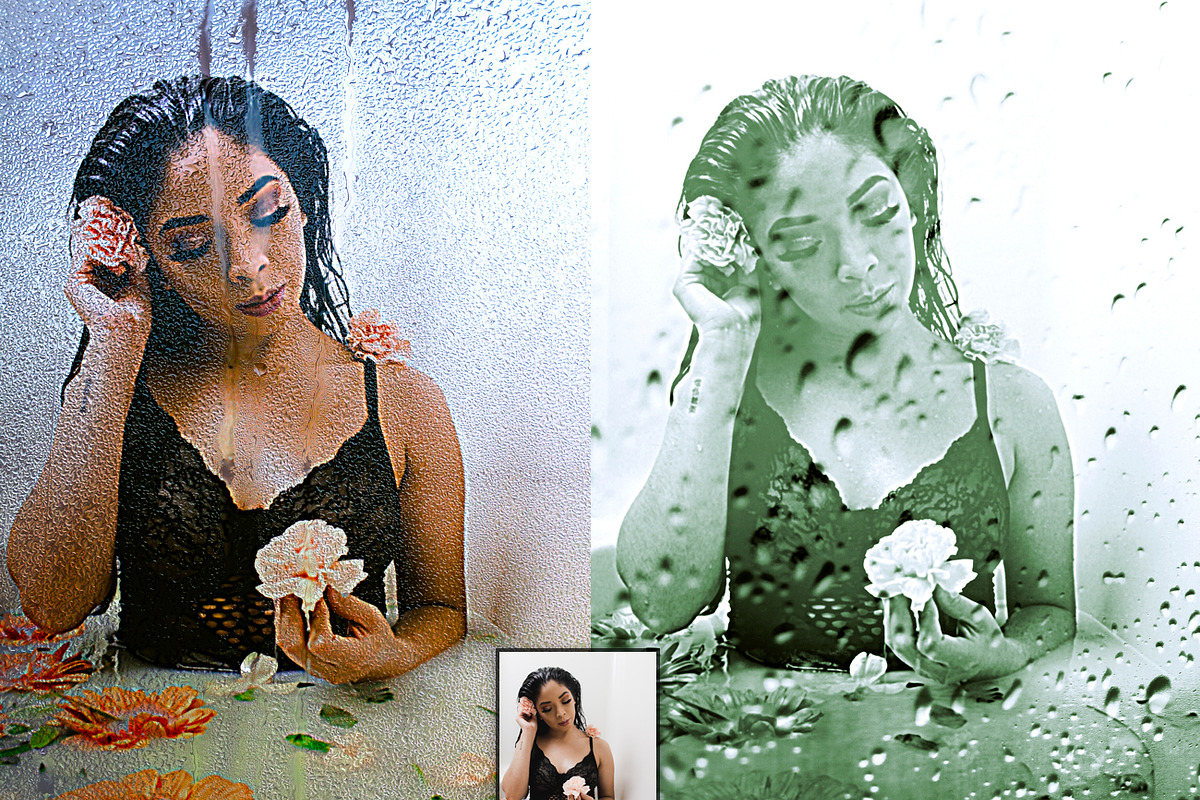 Wet Glass Effect Photoshop Action, an Action Add-On by Studio Retouch (Photo 9 of 16)