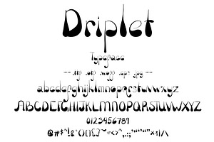 Font Driplet Raindrops Water Drops, a Script Font by PageLightStudios