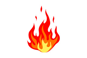 Illustration of stylized fire., an Object Illustration by incomible