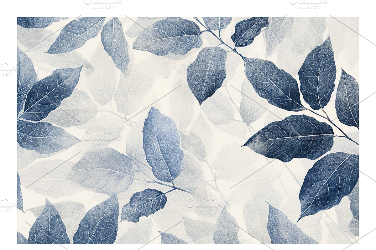 Cyle Collection · Blue Tone Leaves, a Background Graphic by milatovar (Photo 26 of 32)