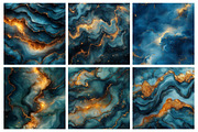 Teal and Gold Glitter Ink Textures, an Illustration by RobertsArt (Thumbnail 6 of 6)