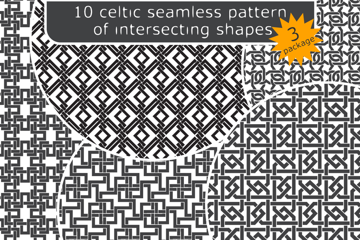 10 celtic patterns. Package 3, a Pattern Graphic by Guten Tag Vector (Photo 2 of 3)